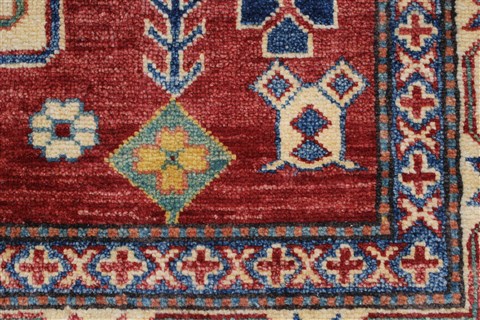 Kazak Beige Hand Knotted 45 X 610 Area Rug 250-27018 Image 7