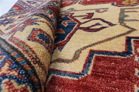 Kazak Beige Hand Knotted 45 X 610 Area Rug 250-27018 Image 8