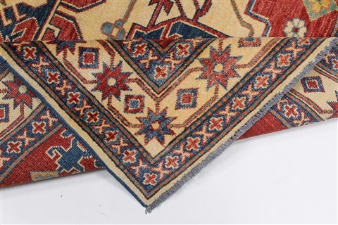 Kazak Beige Hand Knotted 45 X 610 Area Rug 250-27018 Image 9