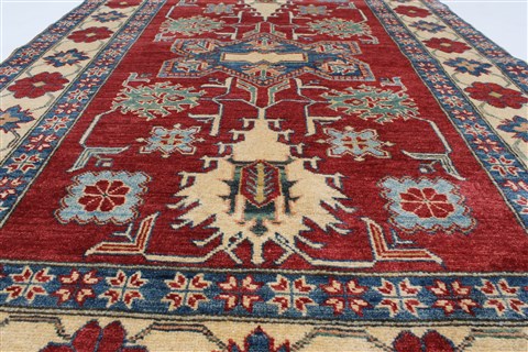 Kazak Beige Hand Knotted 44 X 69 Area Rug 250-27021 Image 3