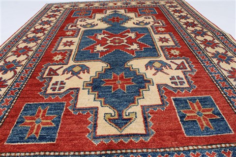 Kazak Red Hand Knotted 42 X 64 Area Rug 250-27024 Image 4