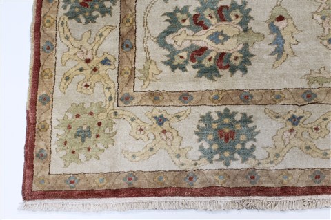 Chobi Beige Hand Knotted 57 X 73 Area Rug 250-27025 Image 6