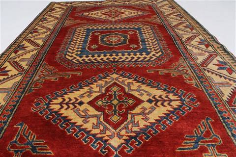 Kazak Red Hand Knotted 43 X 610 Area Rug 250-27030 Image 3