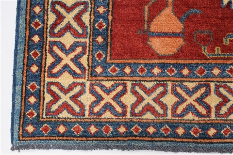 Kazak Red Hand Knotted 45 X 64 Area Rug 250-27032 Image 6