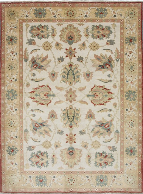 Chobi Beige Hand Knotted 56 X 73  Area Rug 250-27034 Image 0