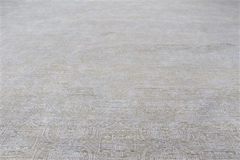 Modern Beige Hand Knotted 1110 X 152 Area Rug 250-27037 Image 1