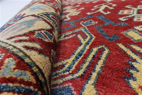 Kazak Red Hand Knotted 310 X 72 Area Rug 250-27040 Image 1