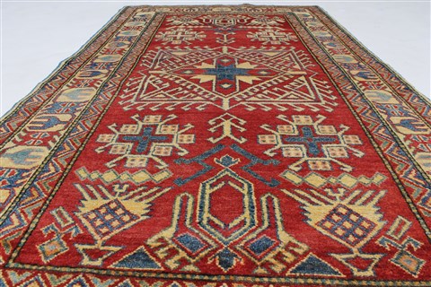 Kazak Red Hand Knotted 310 X 72 Area Rug 250-27040 Image 4