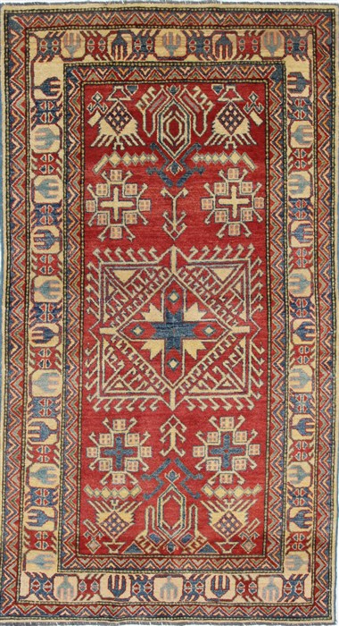Kazak Red Hand Knotted 310 X 72 Area Rug 250-27040 Image 0