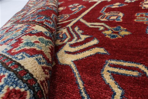 Kazak Red Hand Knotted 45 X 611 Area Rug 250-27042 Image 1