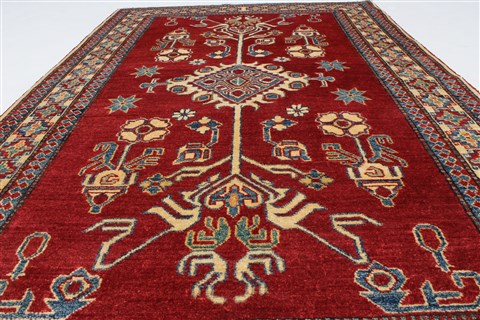 Kazak Red Hand Knotted 45 X 611 Area Rug 250-27042 Image 4