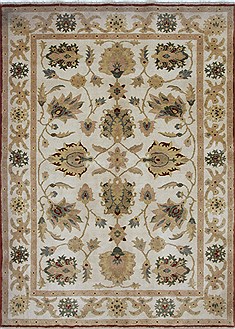 Egyptian Chobi Beige Rectangle 6x9 ft Wool Carpet 27043