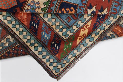 Kazak Blue Hand Knotted 410 X 68 Area Rug 250-27046 Image 2