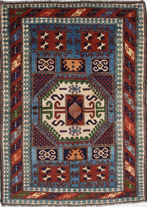 Kazak Blue Hand Knotted 410 X 68 Area Rug 250-27046 Image 0