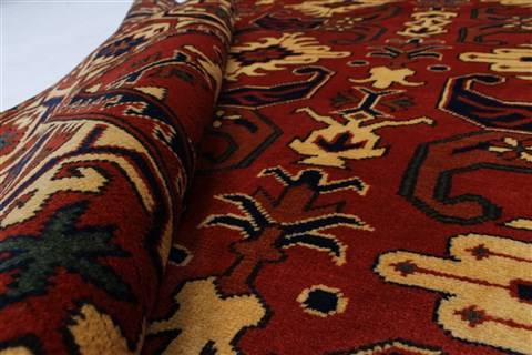 Kazak Red Hand Knotted 51 X 68 Area Rug 250-27050 Image 10