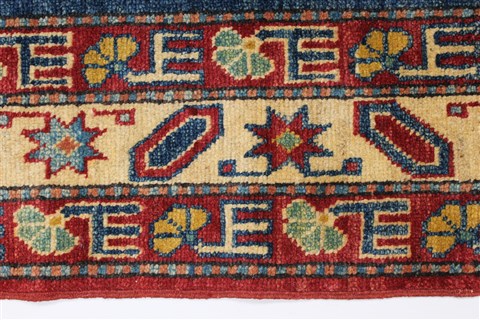 Kazak Blue Hand Knotted 410 X 65 Area Rug 250-27051 Image 4