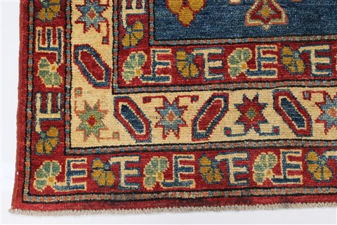 Kazak Blue Hand Knotted 410 X 65 Area Rug 250-27051 Image 6