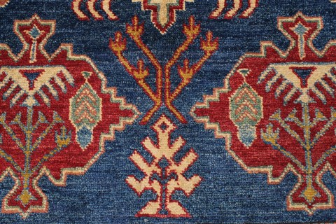 Kazak Blue Hand Knotted 410 X 65 Area Rug 250-27051 Image 8