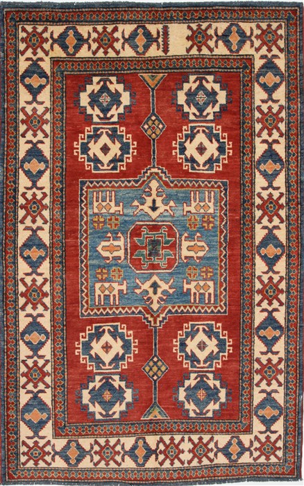 Kazak Red Hand Knotted 43 X 69 Area Rug 250-27052 Image 0