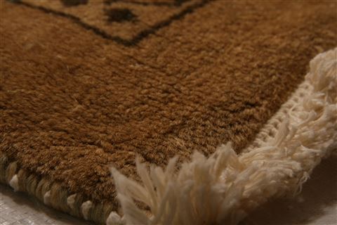 Mahal Brown Hand Knotted 137 X 196 Area Rug 100-27053 Image 8