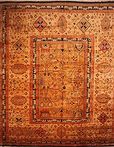 Mahal Brown Hand Knotted 16'4" X 18'6"  Area Rug 100-27055