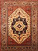 Karajeh Red Hand Knotted 142 X 187  Area Rug 100-27056 Thumb 0
