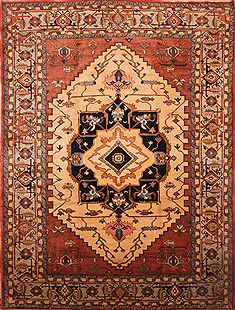 Persian Karajeh Red Rectangle 13x20 ft and Larger Wool Carpet 27056