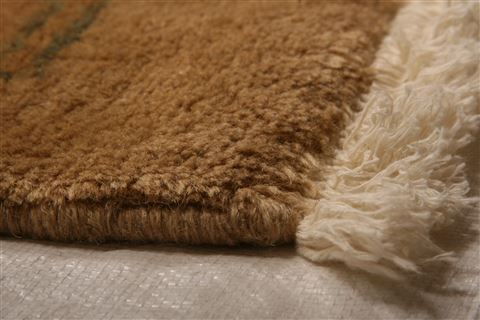 Mahal Brown Hand Knotted 130 X 180 Area Rug 253-27057 Image 7