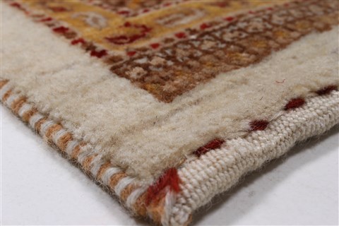 Gabbeh Beige Hand Knotted 56 X 77 Area Rug 250-27058 Image 10