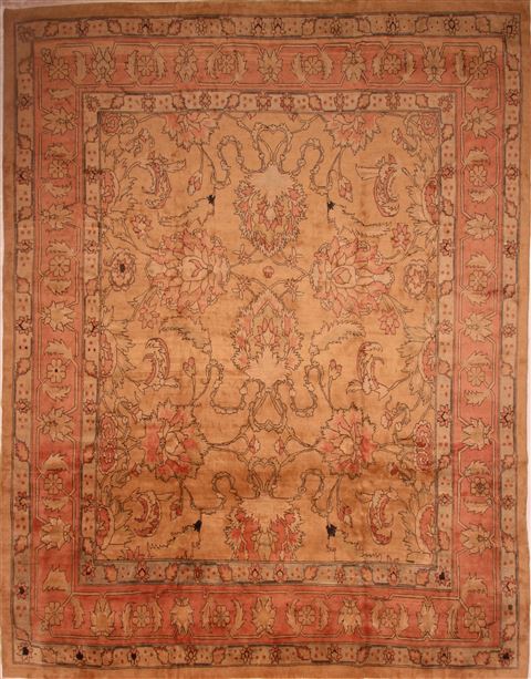 Mahal Brown Hand Knotted 1210 X 1411 Area Rug 253-27059 Image 0