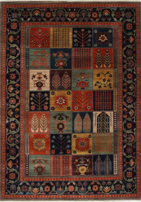 Bakhtiar Multicolor Hand Knotted 411 X 610  Area Rug 250-27062 Image 0