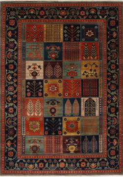 Indian Bakhtiar Multicolor Rectangle 5x7 ft Wool Carpet 27062