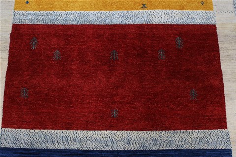 Gabbeh Multicolor Hand Knotted 54 X 71 Area Rug 250-27063 Image 4