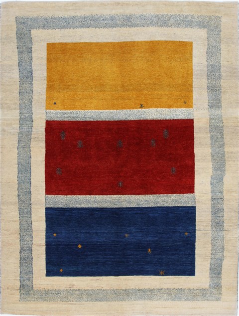 Gabbeh Multicolor Hand Knotted 54 X 71 Area Rug 250-27063 Image 0