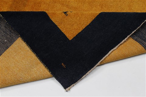 Gabbeh Yellow Hand Knotted 55 X 70 Area Rug 250-27065 Image 2