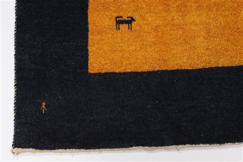Gabbeh Yellow Hand Knotted 55 X 70 Area Rug 250-27065 Image 7