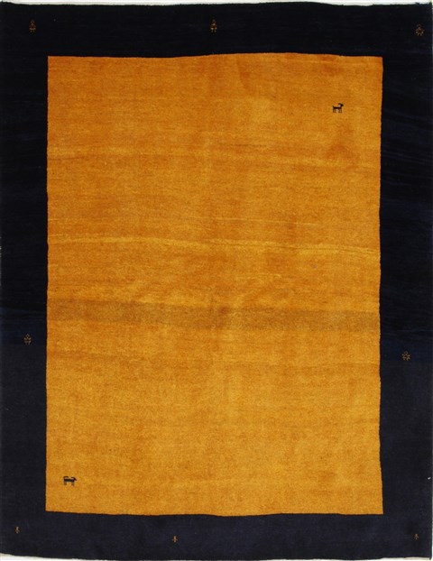 Gabbeh Yellow Hand Knotted 55 X 70 Area Rug 250-27065 Image 0