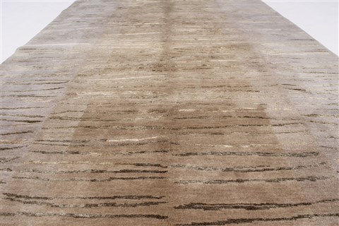 Modern Brown Hand Knotted 50 X 80 Area Rug 250-27070 Image 10