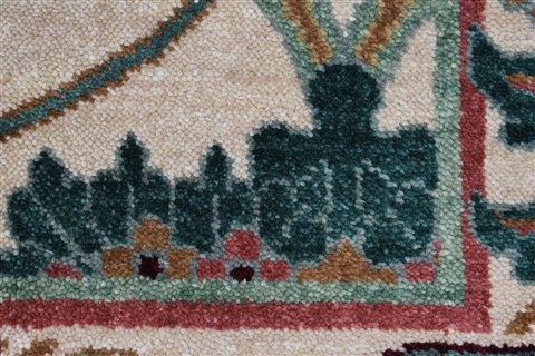 Kazak White Hand Knotted 51 X 69 Area Rug 250-27071 Image 7