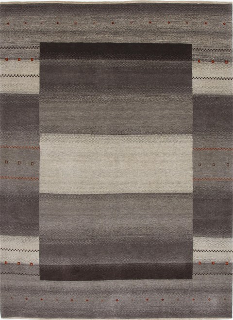 Gabbeh Beige Hand Knotted 52 X 611 Area Rug 250-27072 Image 0