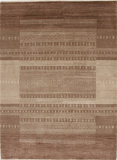 Indian Gabbeh Beige Rectangle 5x7 ft Wool Carpet 27074
