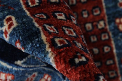 Gabbeh Blue Hand Knotted 46 X 610 Area Rug 250-27075 Image 9