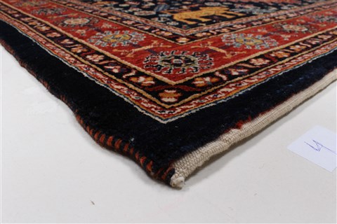Gabbeh Red Hand Knotted 50 X 67 Area Rug 250-27076 Image 5