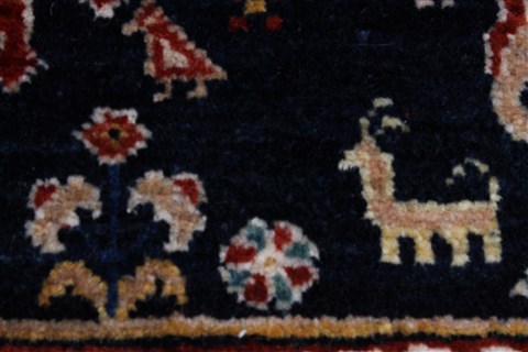 Gabbeh Red Hand Knotted 50 X 67 Area Rug 250-27076 Image 6