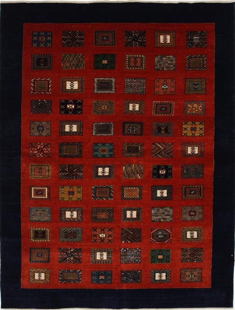 Gabbeh Multicolor Hand Knotted 58 X 74 Area Rug 250-27077 Image 0