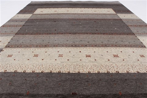 Gabbeh Beige Hand Knotted 50 X 70 Area Rug 250-27078 Image 4