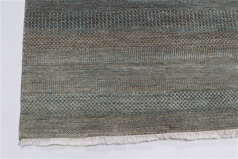 Modern Grey Hand Knotted 120 X 1410 Area Rug 250-27079 Image 6