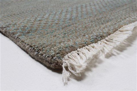 Modern Grey Hand Knotted 120 X 1410 Area Rug 250-27079 Image 7