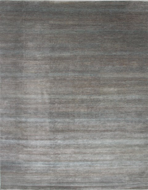 Modern Grey Hand Knotted 120 X 1410 Area Rug 250-27079 Image 0