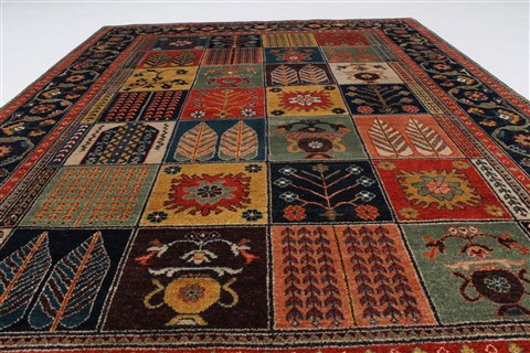 Gabbeh Multicolor Hand Knotted 51 X 71 Area Rug 250-27080 Image 3